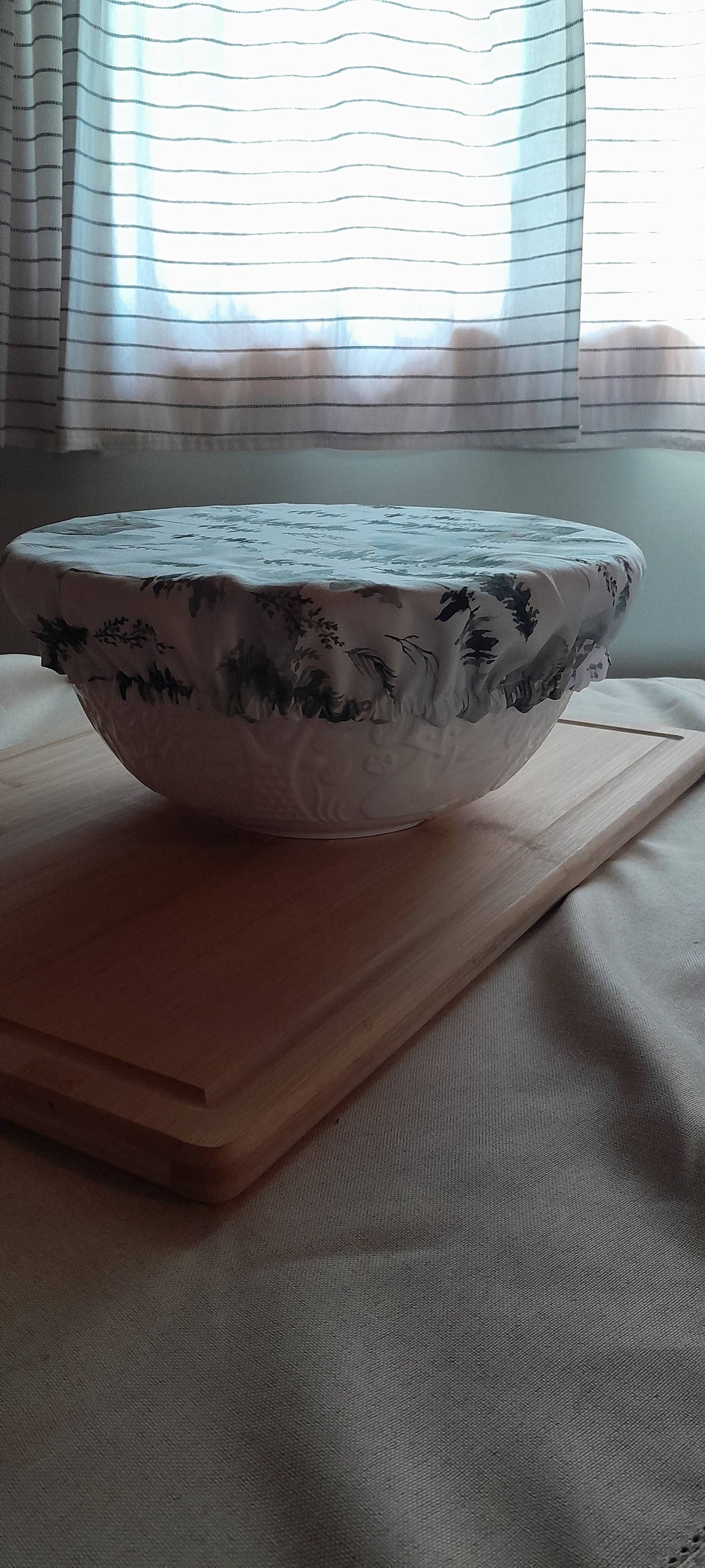 Waterproof Lined XL Bowl Cover ~ Sourdough & Food Storage