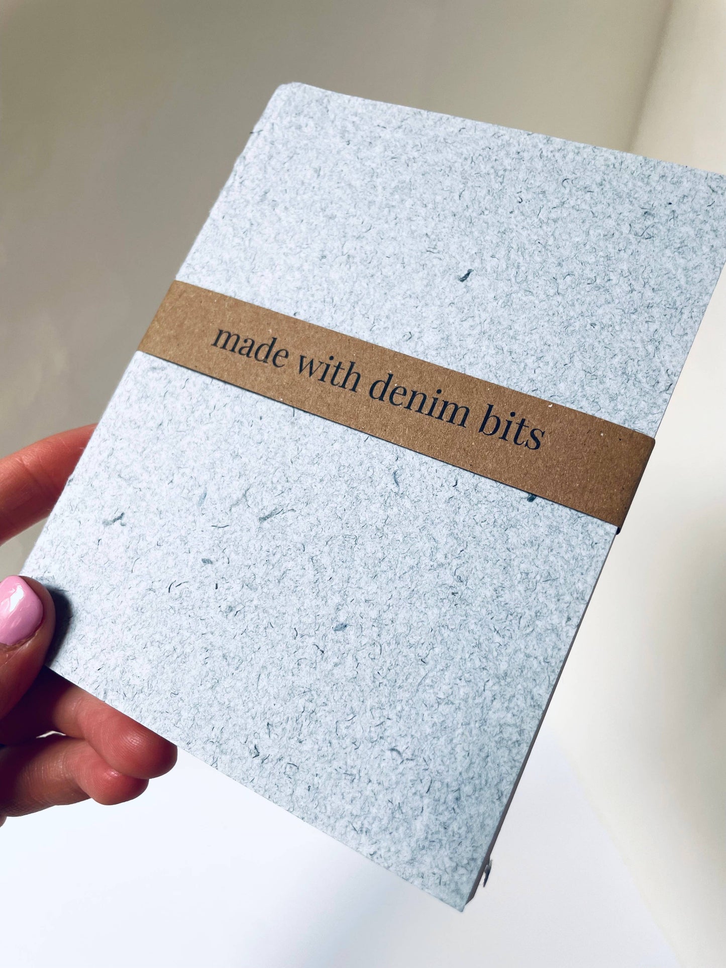 Mini Recycled Denim Confetti Notebook Eco-Friendly Paper