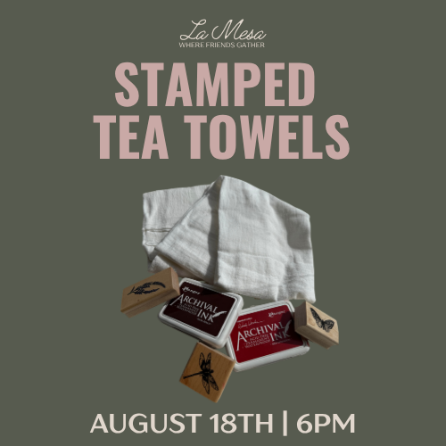 Summer Stamped Tea Towels