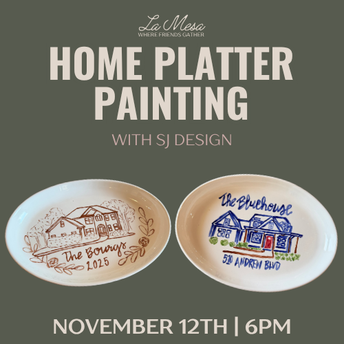 Home Platter Painting with SJ Design