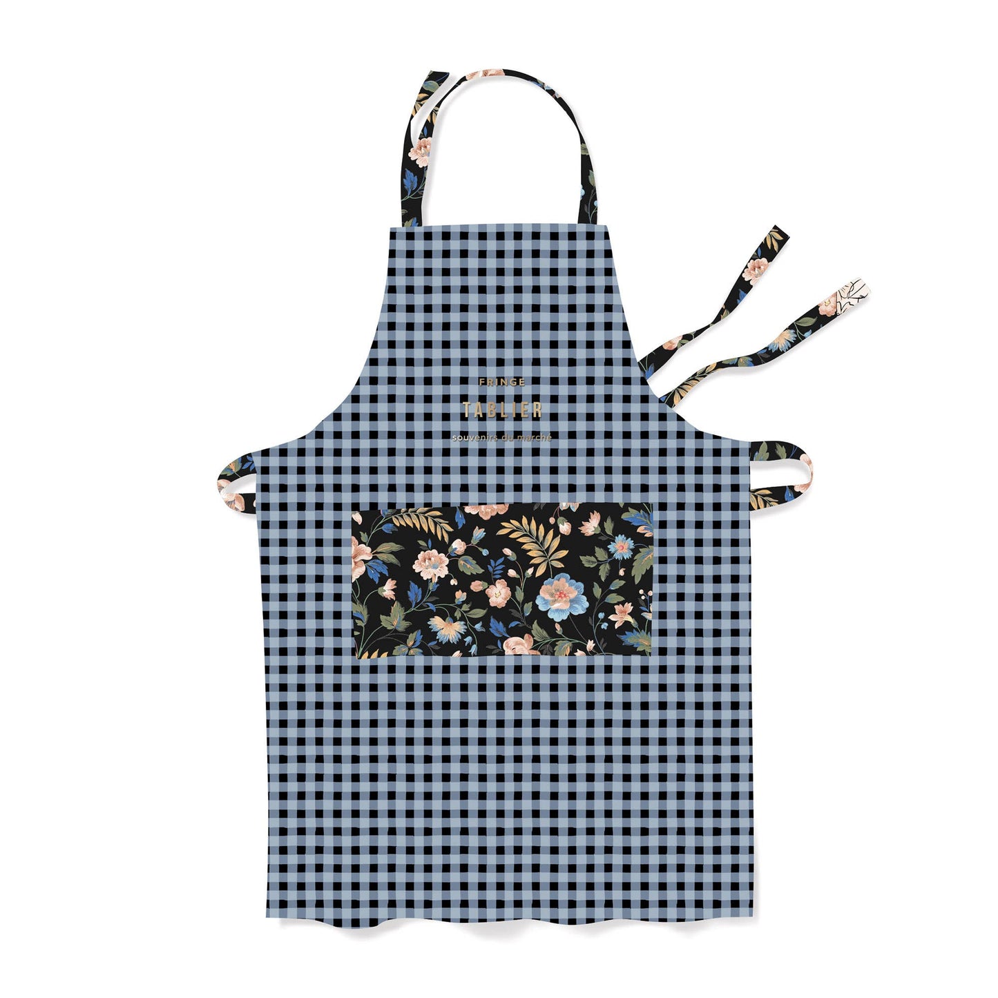 Gingham Blue - Adjustable Apron