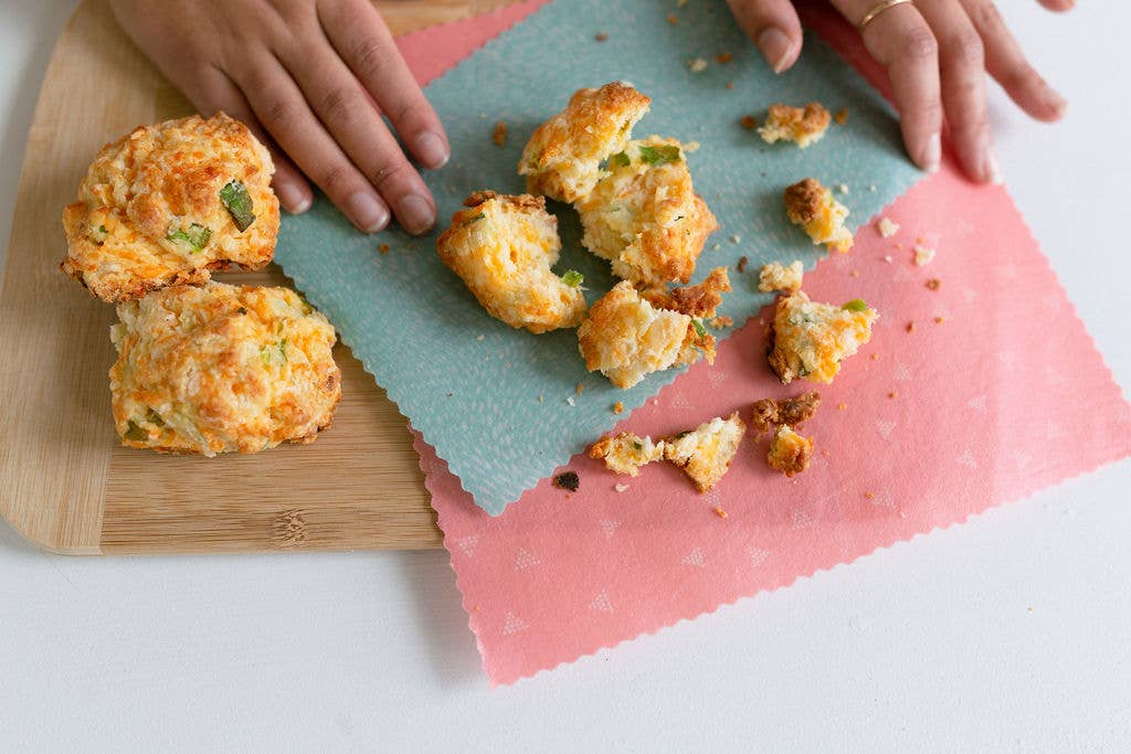 Reusable Beeswax Food Wraps: In Bloom Set of 3