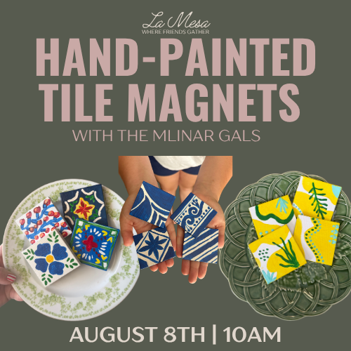 Hand Painted Tile Magnets with the Mlinar Gals