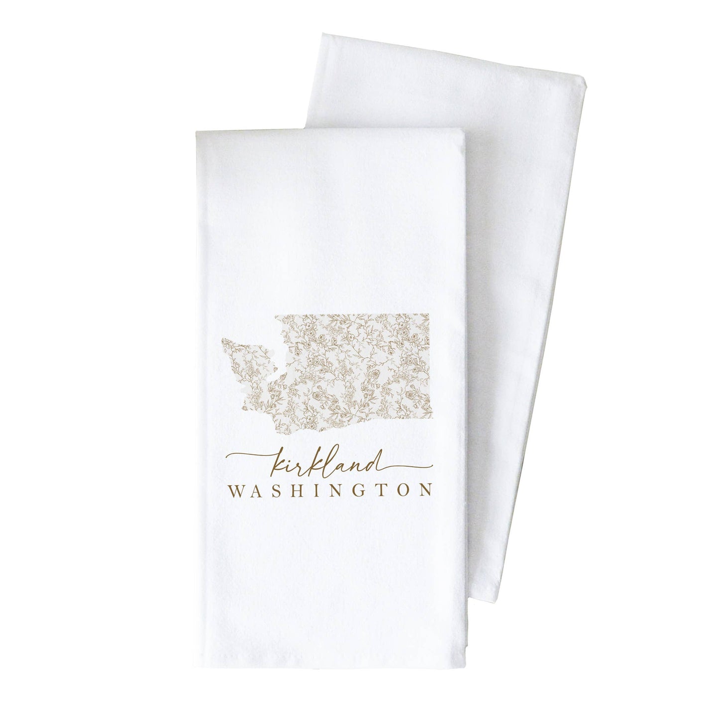Vintage Floral State Custom Tea Towel