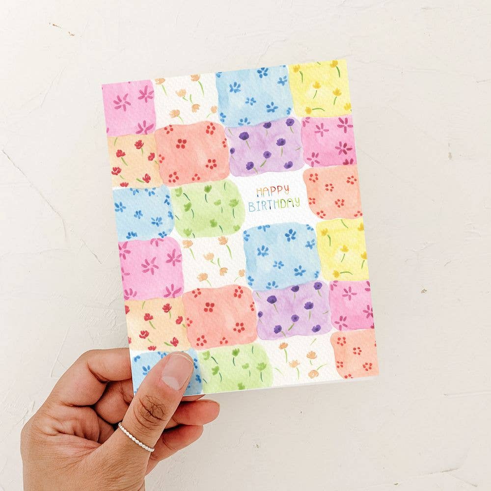 Patchwork Birthday Card | Children's Card