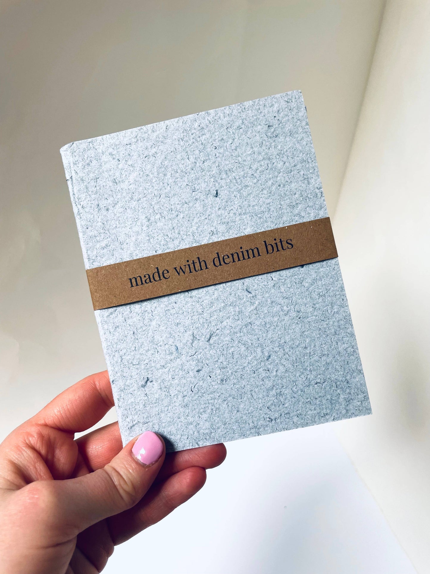 Mini Recycled Denim Confetti Notebook Eco-Friendly Paper