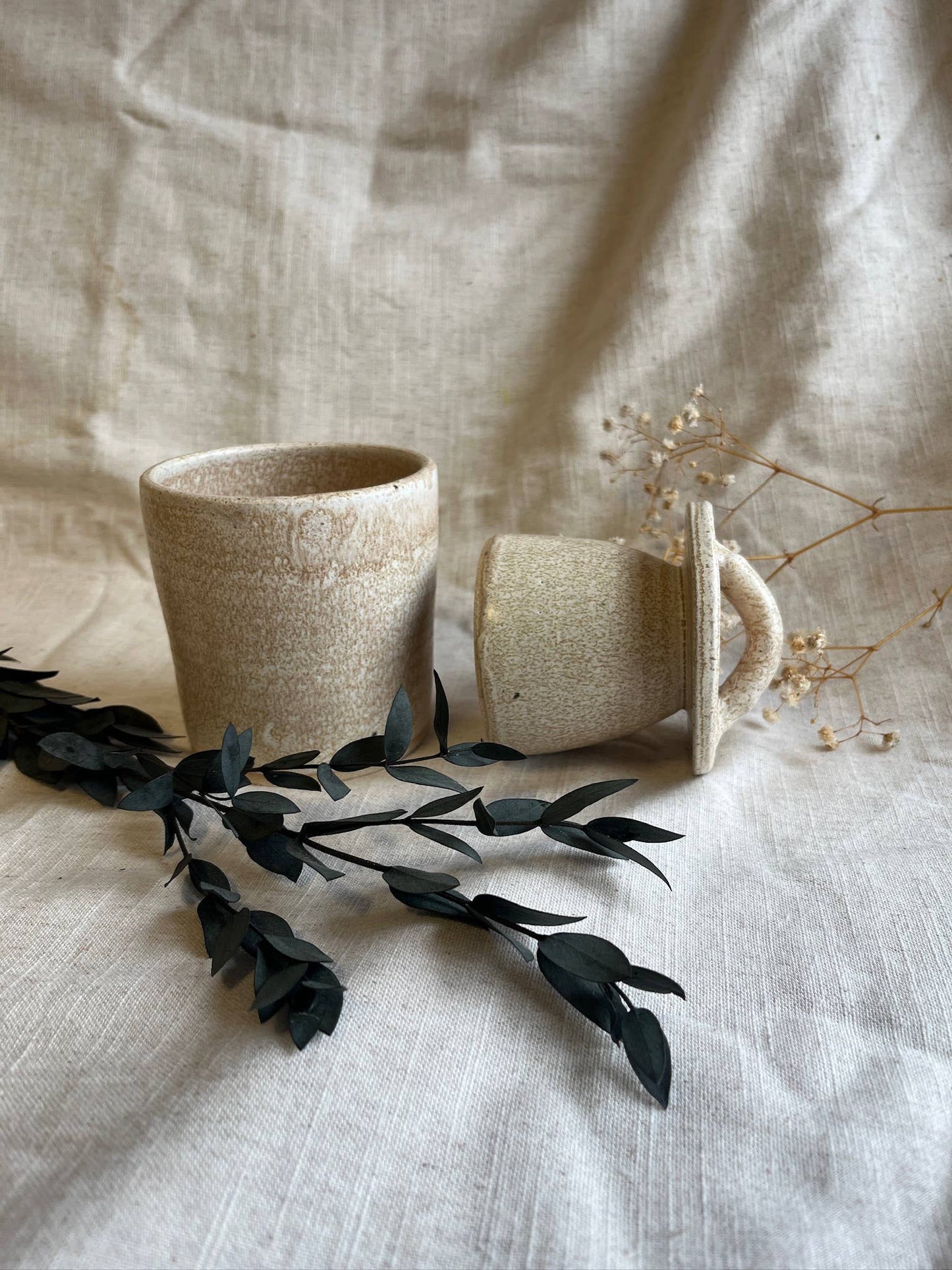 Cream Handmade Ceramic Butter Crock