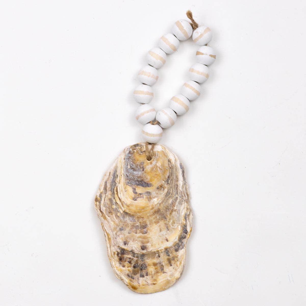 Oyster Bead Ornament White/Gold