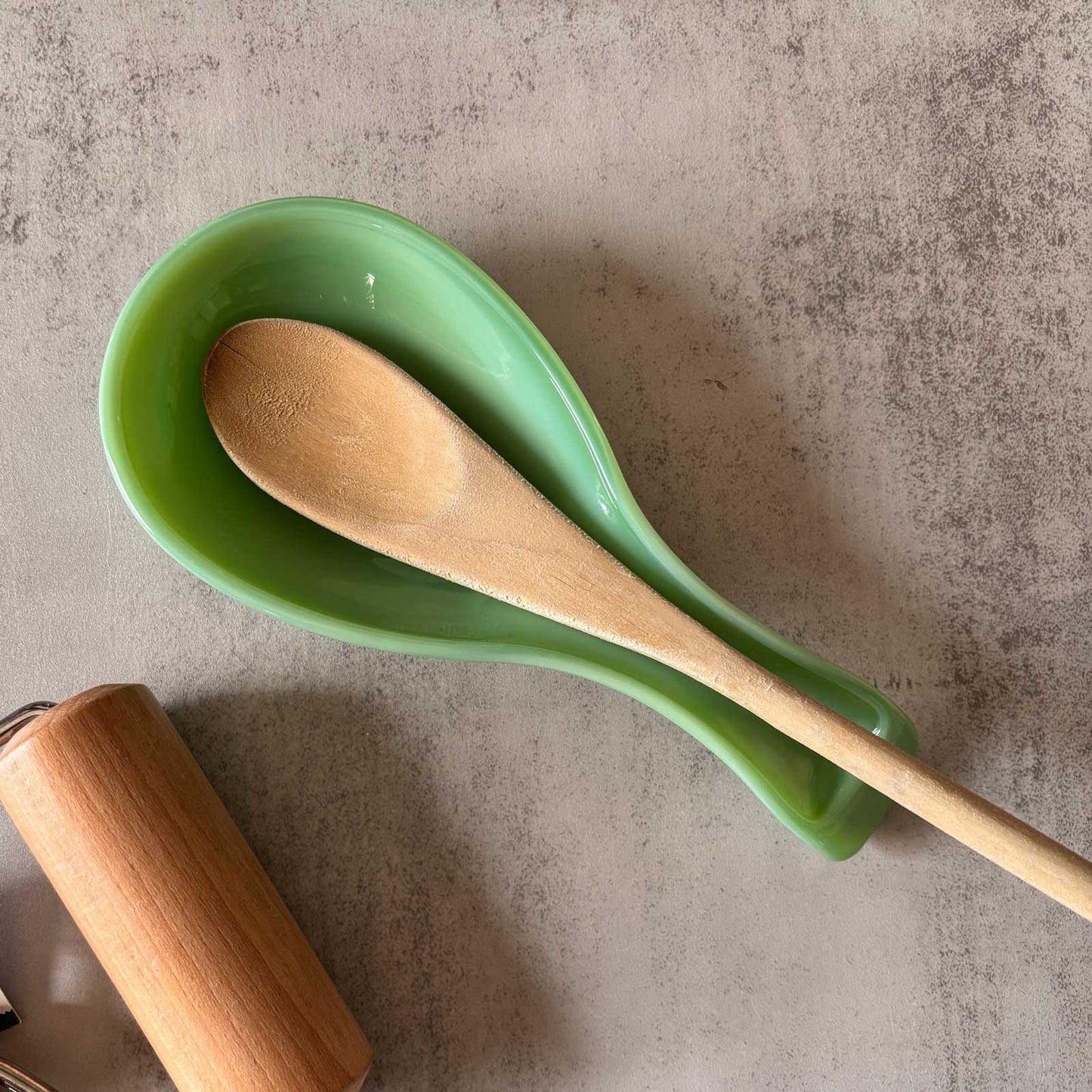 Jadeite Glass Collection Spoon Rest
