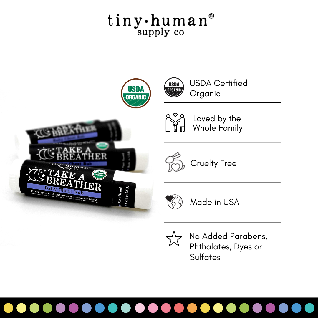 NEW! Take a Breather Organic Baby Chest Rub Stick, 0.5oz