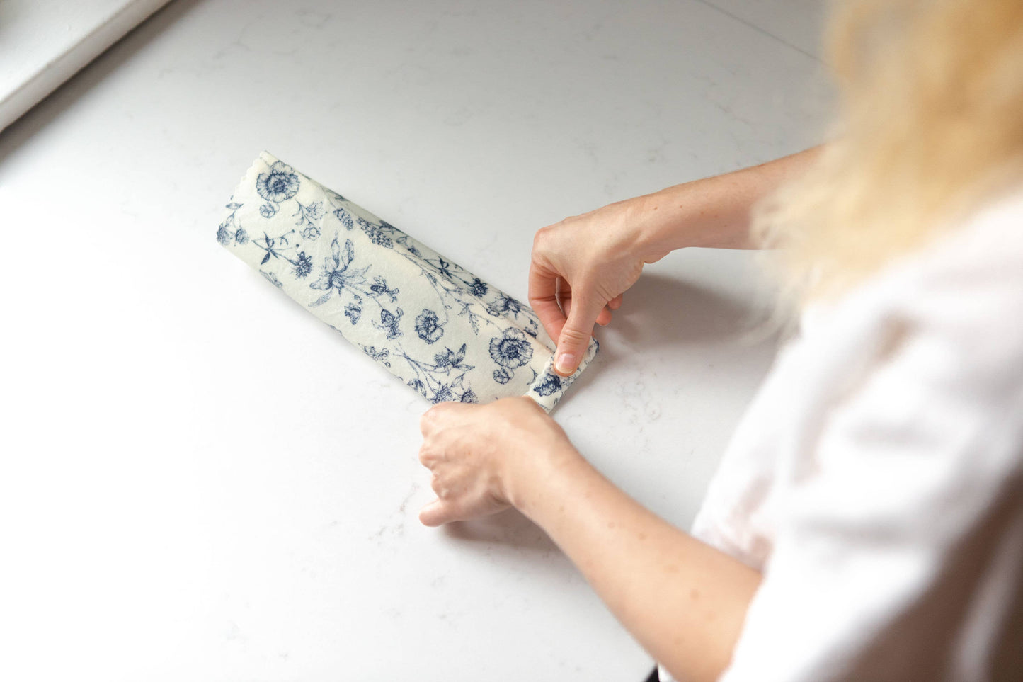 Reusable Beeswax Food Wraps: Vintage Botany Set of 3