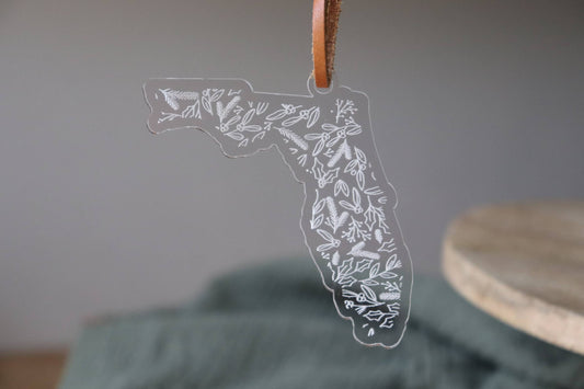State-Shaped Acrylic Christmas Ornaments