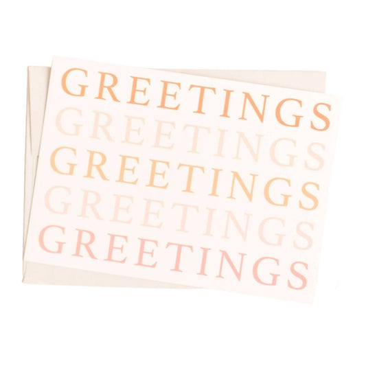 Greetings Greeting Card