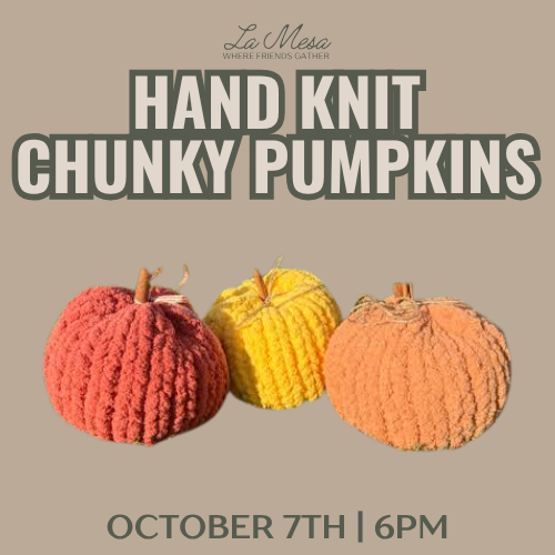 DIY Workshop: Hand Knit Chunky Pumpkins