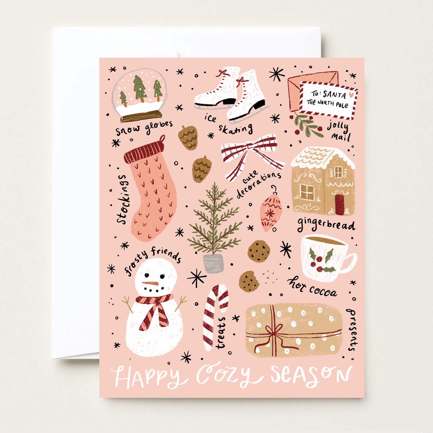 Christmas Happy Cozy Season  - Greeting Card