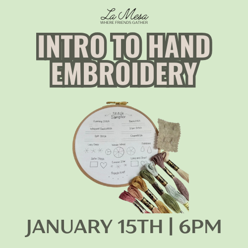 Intro to Hand Embroidery