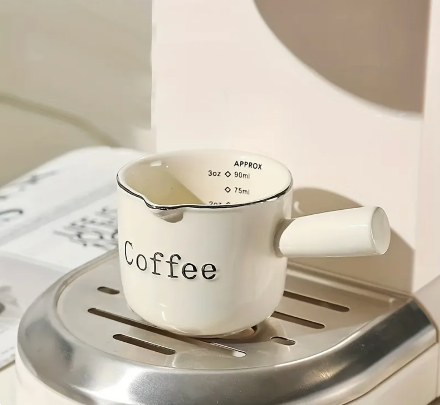 Espresso Ceramics Graduated Measuring Cup With Handle