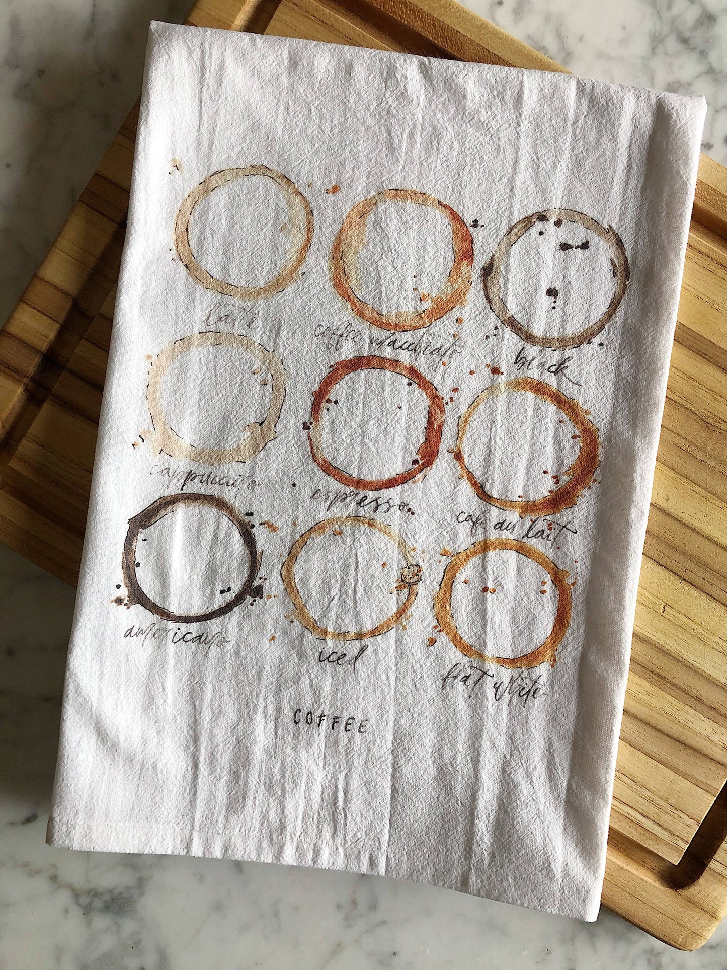 Coffee Stains Tea Towel