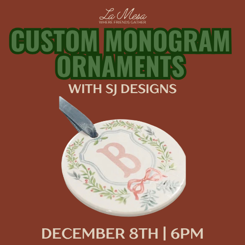Custom Monogram Ornaments