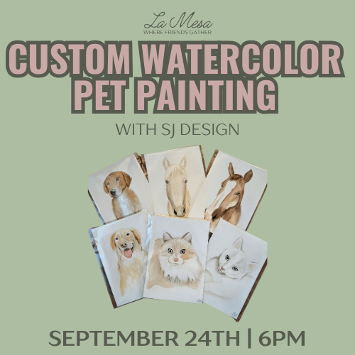 Custom Watercolor Pet Painting with SJ Design