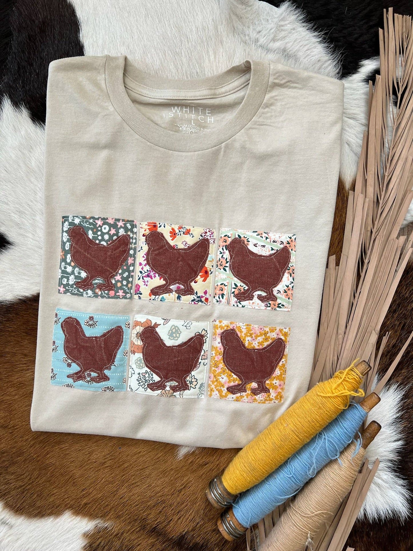 Floral Block Tee | Chicken