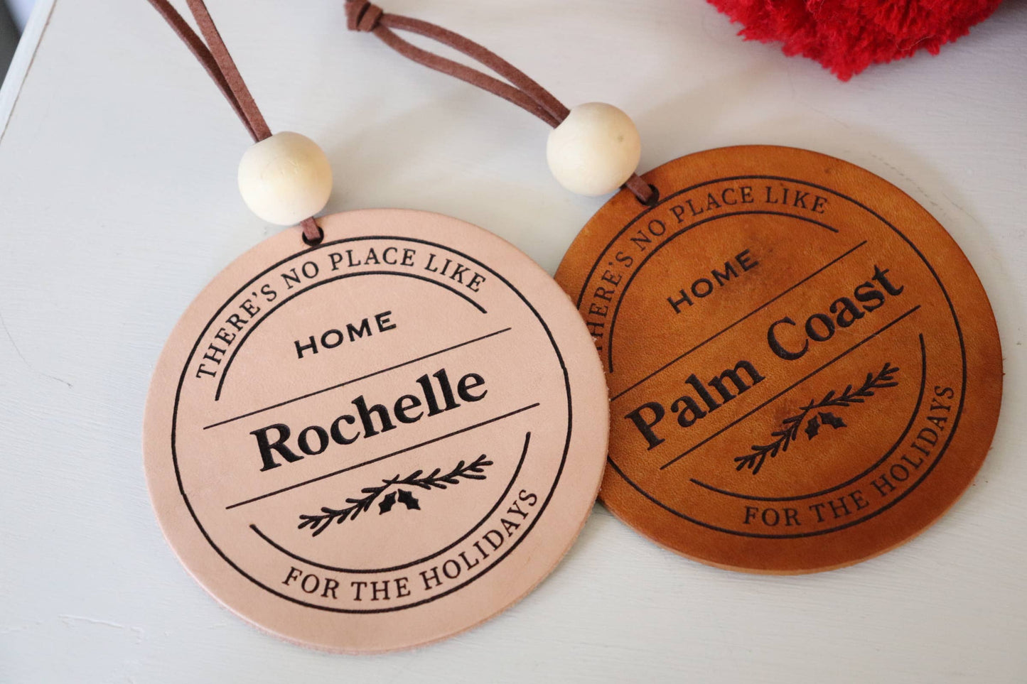 Leather Christmas Ornament - Hodges, SC