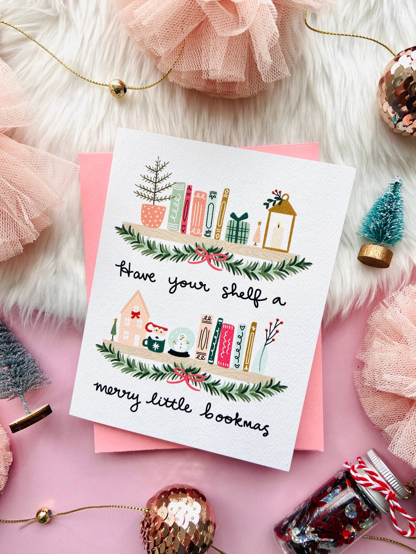 Christmas Merry Bookmas - Greeting Card
