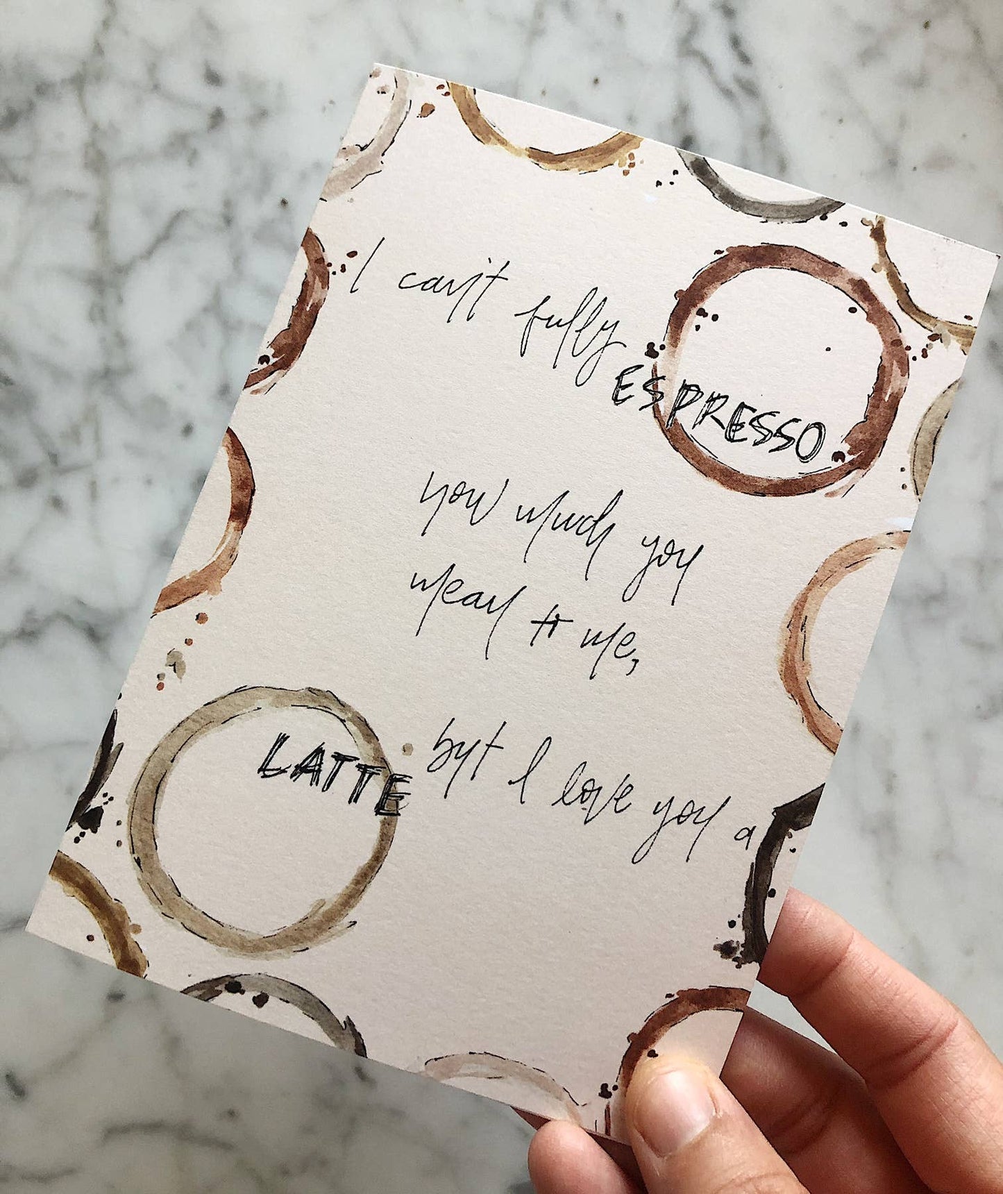 I Can't Espresso How Much You Mean To Me Coffee Card