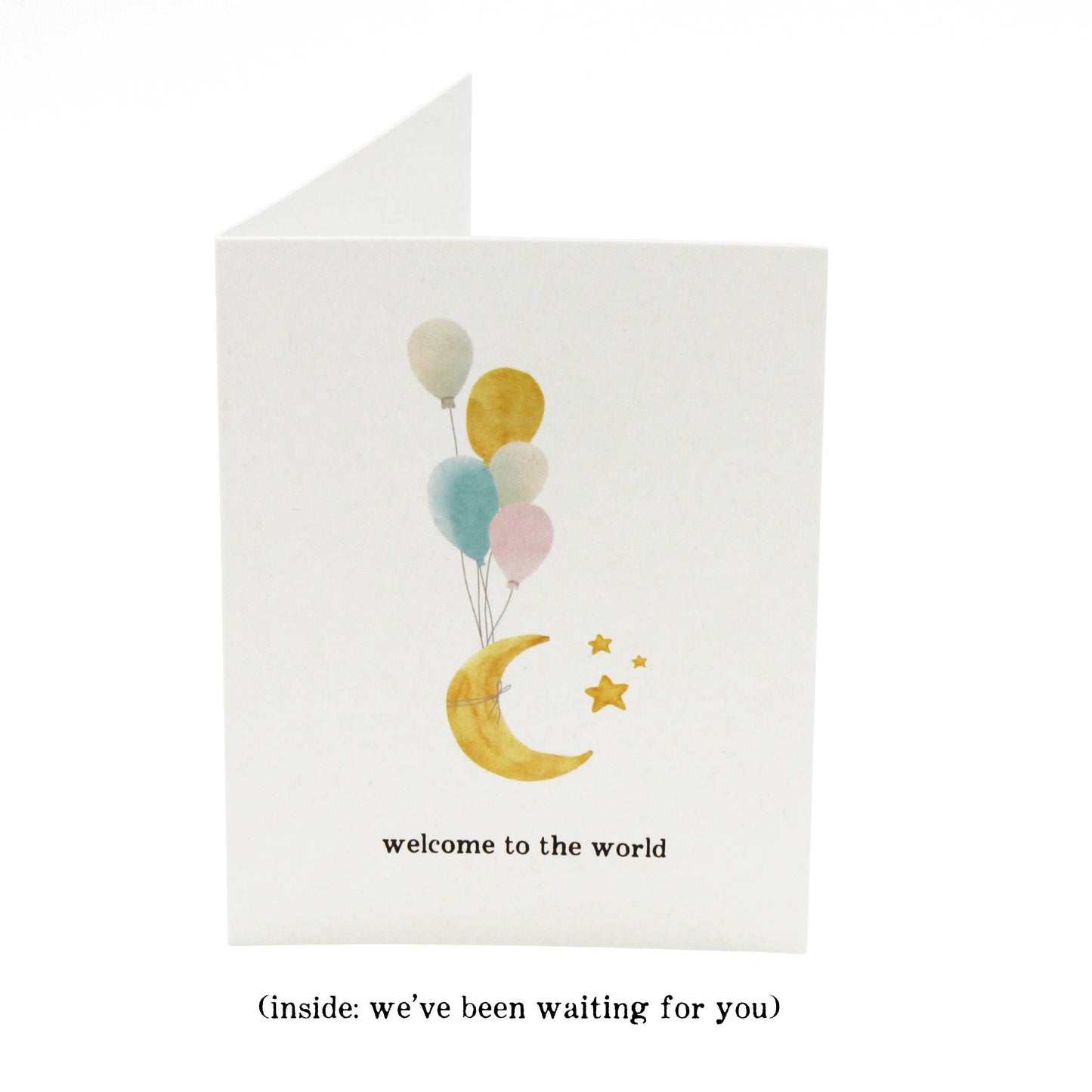 Baby Birth & Baby Shower Cards - Moon & Balloons