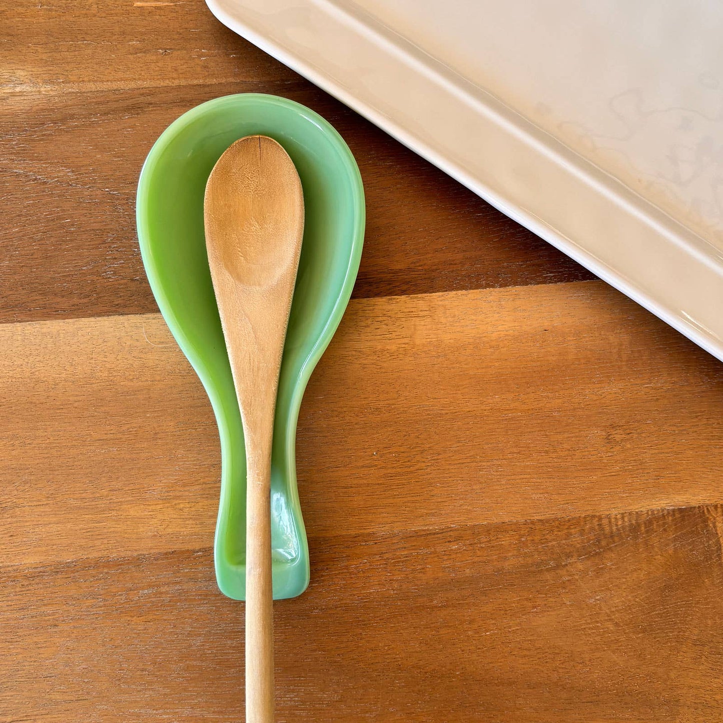 Jadeite Glass Collection Spoon Rest