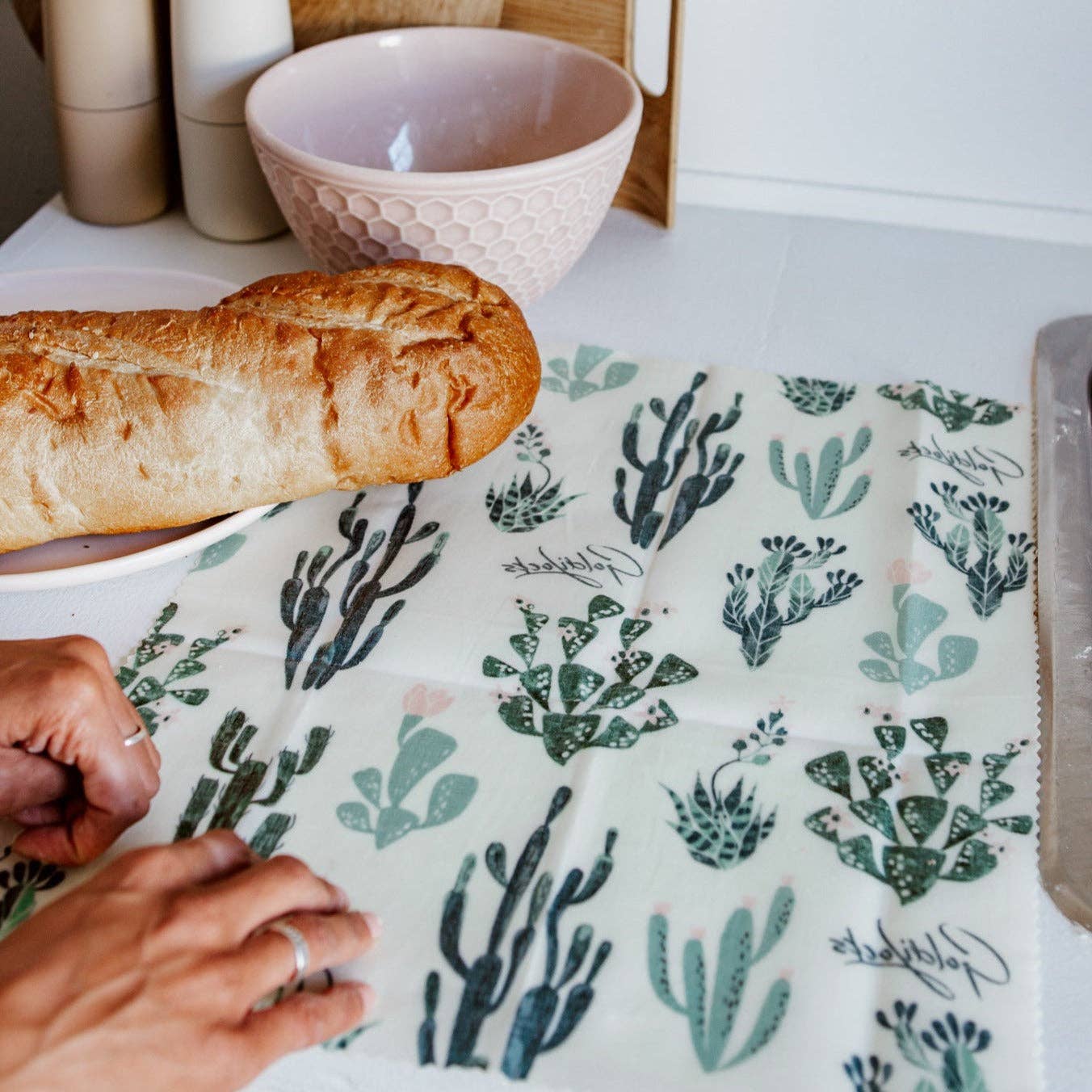 Beeswax Food Wraps: Cacti Extra Large