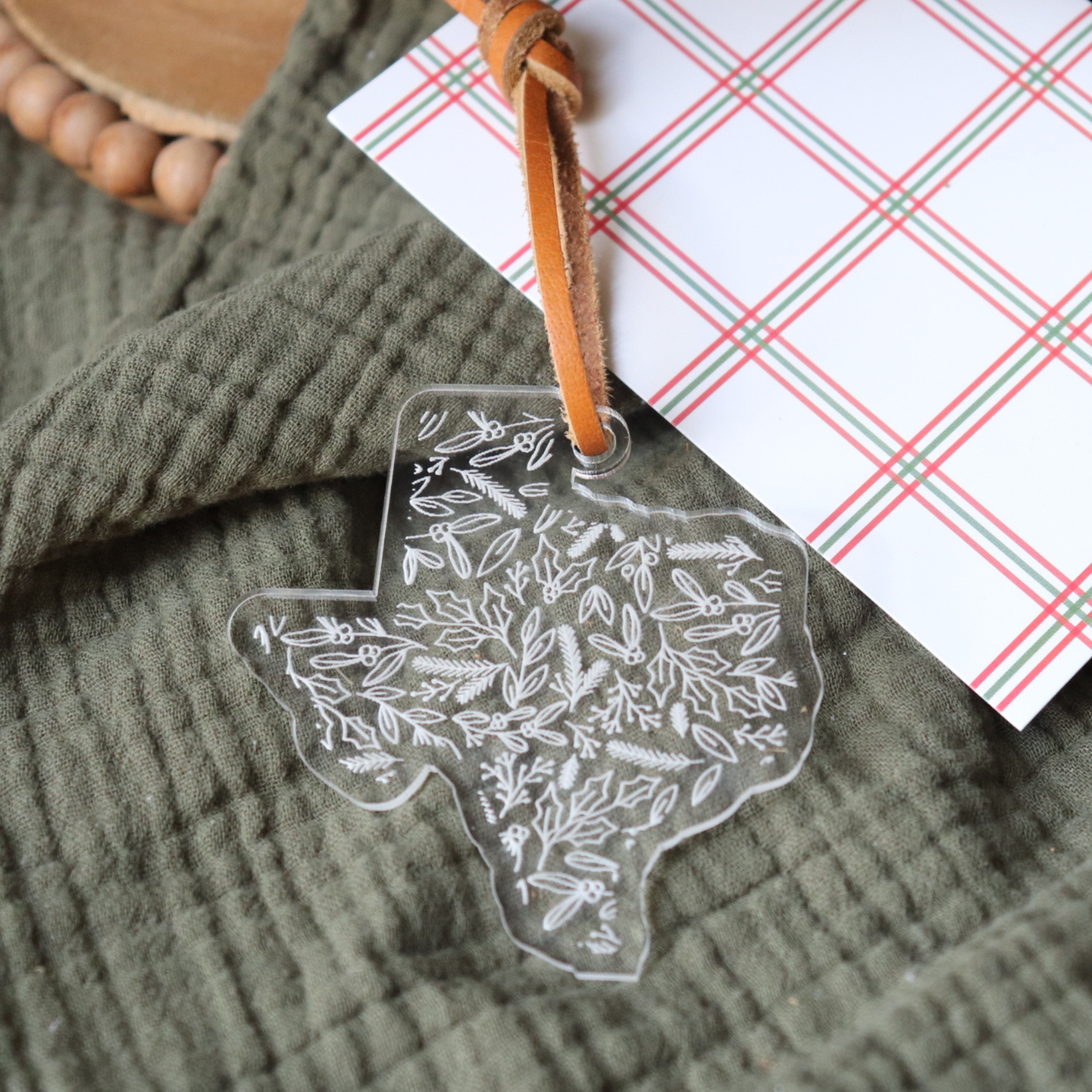 State-Shaped Acrylic Christmas Ornaments