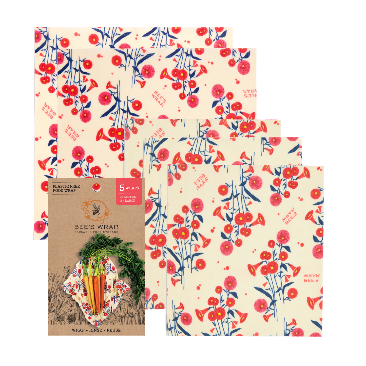 Full Bloom 5 Pack Bee's Wrap Pack