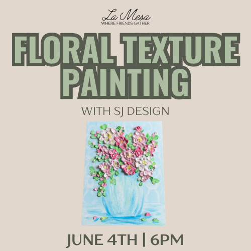 Textured Florals Painting with SJ Design