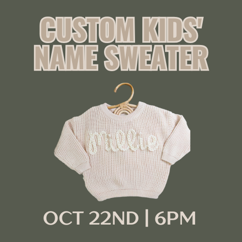 DIY Workshop: Custom Kids' Name Sweater