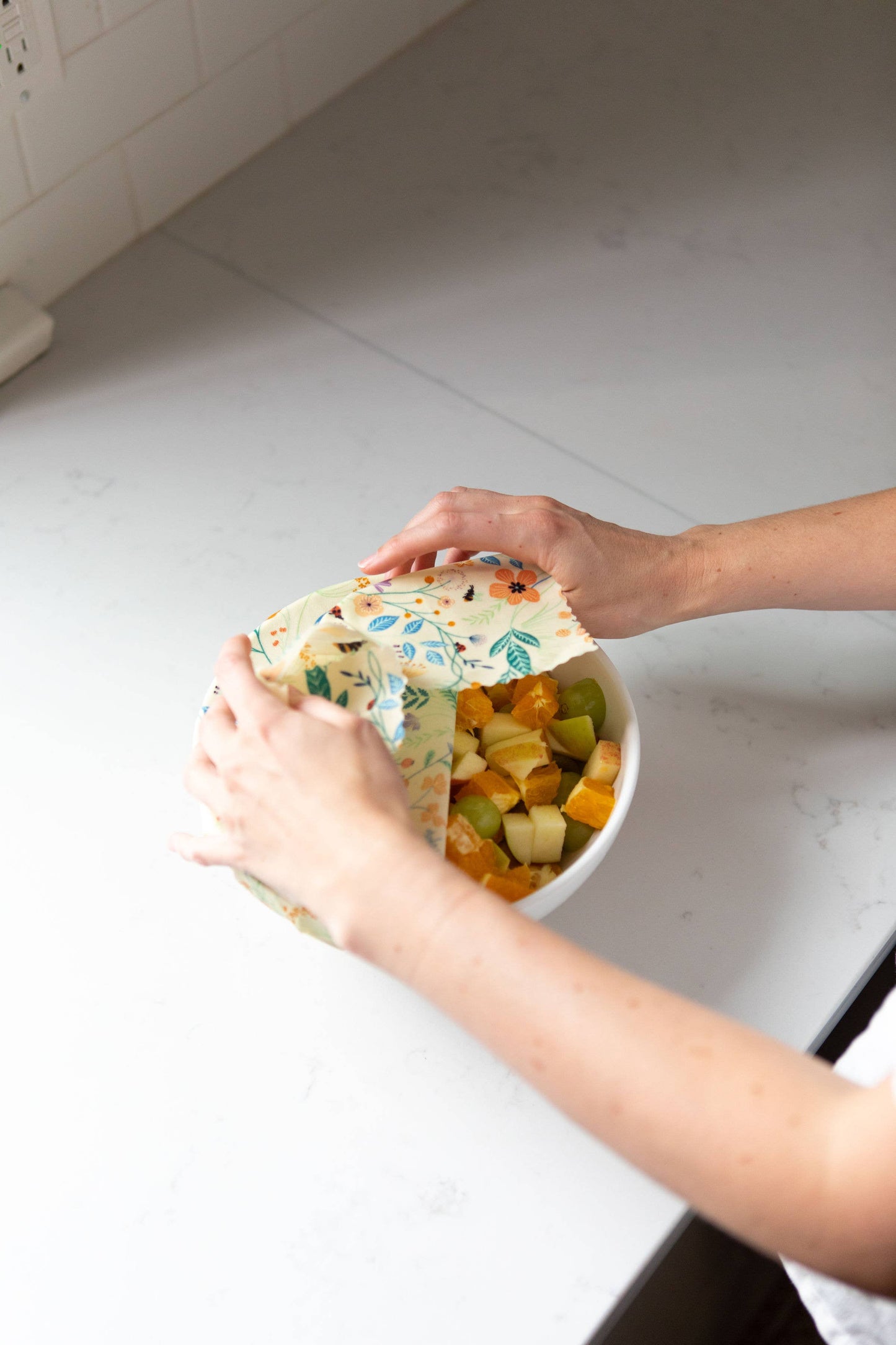 Reusable Beeswax Food Wraps: Pollinators Single Medium