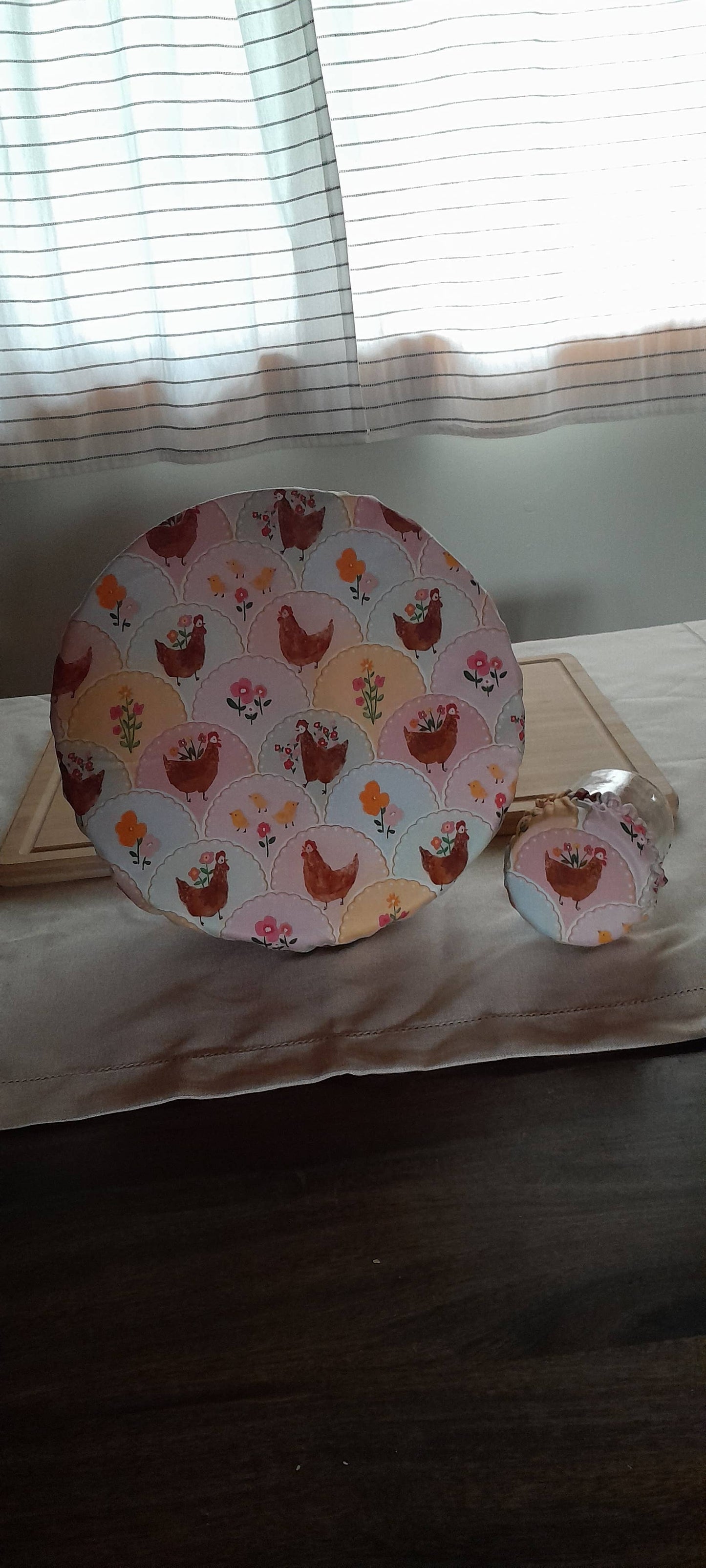 Sourdough Set ~ Waterproof Lined Bowl Cover & Jar Cover