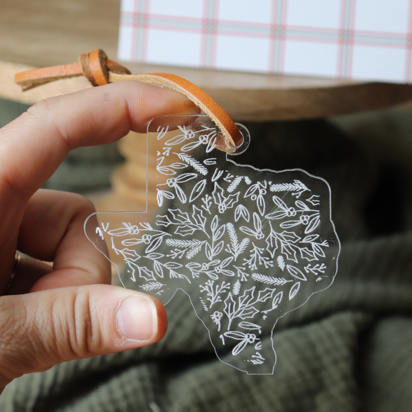 State-Shaped Acrylic Christmas Ornaments