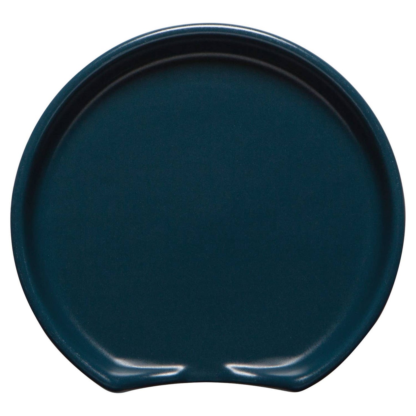 Matte Ink Blue Stoneware Spoon Rest