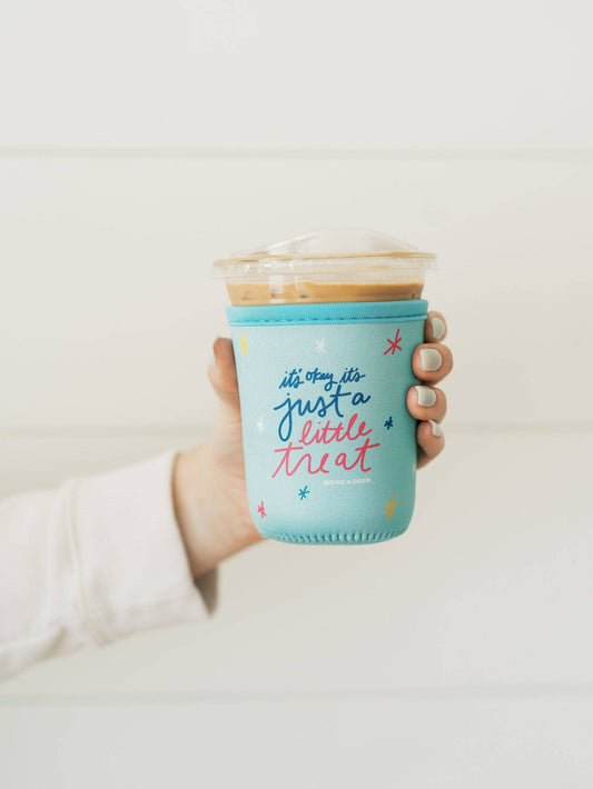 Just A Little Treat Drink Sleeve | Iced Coffee Koozie