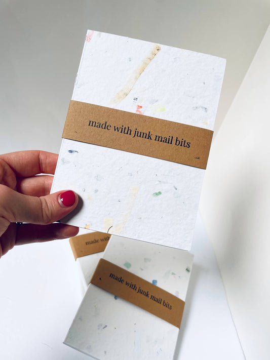 Mini Junk Mail Handmade Notebooks, Eco Friendly Paper Goods