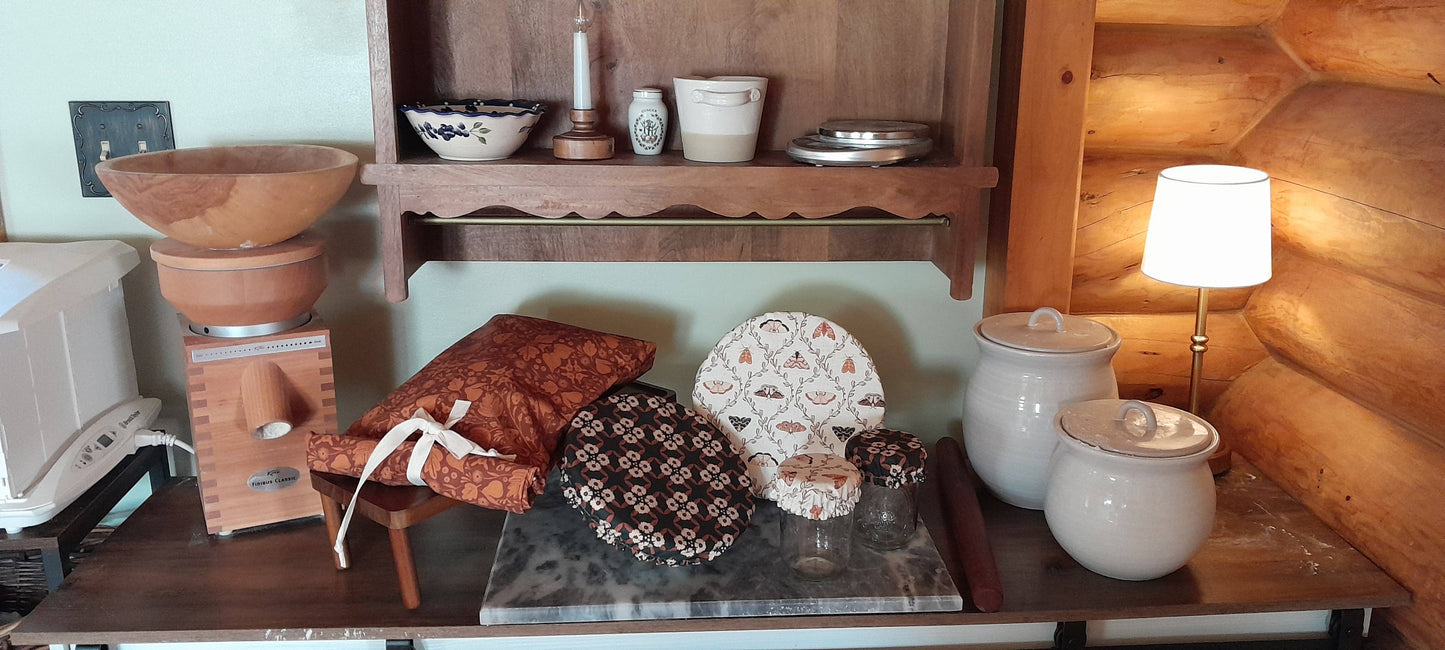 Sourdough Set ~ Waterproof Lined Bowl Cover & Jar Cover